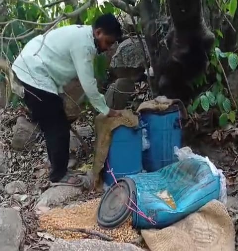 रायगढ़ ब्रेकिंग धरमजयगढ़ आबकारी विभाग द्वारा 28 लीटर महुआ शराब जब्त कर 370 लीटर महुआ लाहन को किया नष्ट 2 1000073734